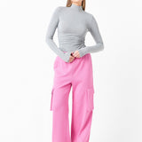 GREY LAB - Ruched Turtleneck Top - TOPS available at Objectrare