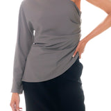 Asymmetric Ruched Top