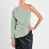 Asymmetric Ruched Top