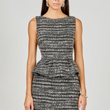 Sequin Textured Peplum Top