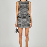 Sequin Textured Peplum Top