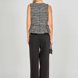 Sequin Textured Peplum Top