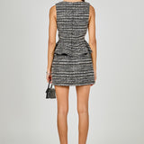 Sequin Textured Peplum Top