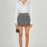 Sequin Textured Mini Skirt