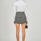 Sequin Textured Mini Skirt