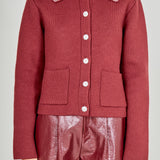 Arden Embellished Collar Button Up Cardigan