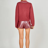 Arden Embellished Collar Button Up Cardigan