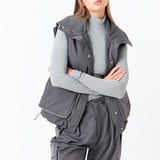 Snap Button Boxy Vest