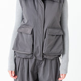 Snap Button Boxy Vest