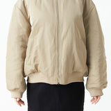 Ruched Bomber Jacket