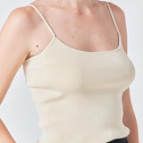 Round Hem Knit Tank Top