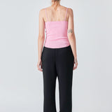 Round Hem Knit Tank Top