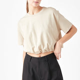 Cropped Top with Elastic Band
