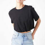 Cropped Top with Elastic Band