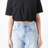 Cropped Top with Elastic Band