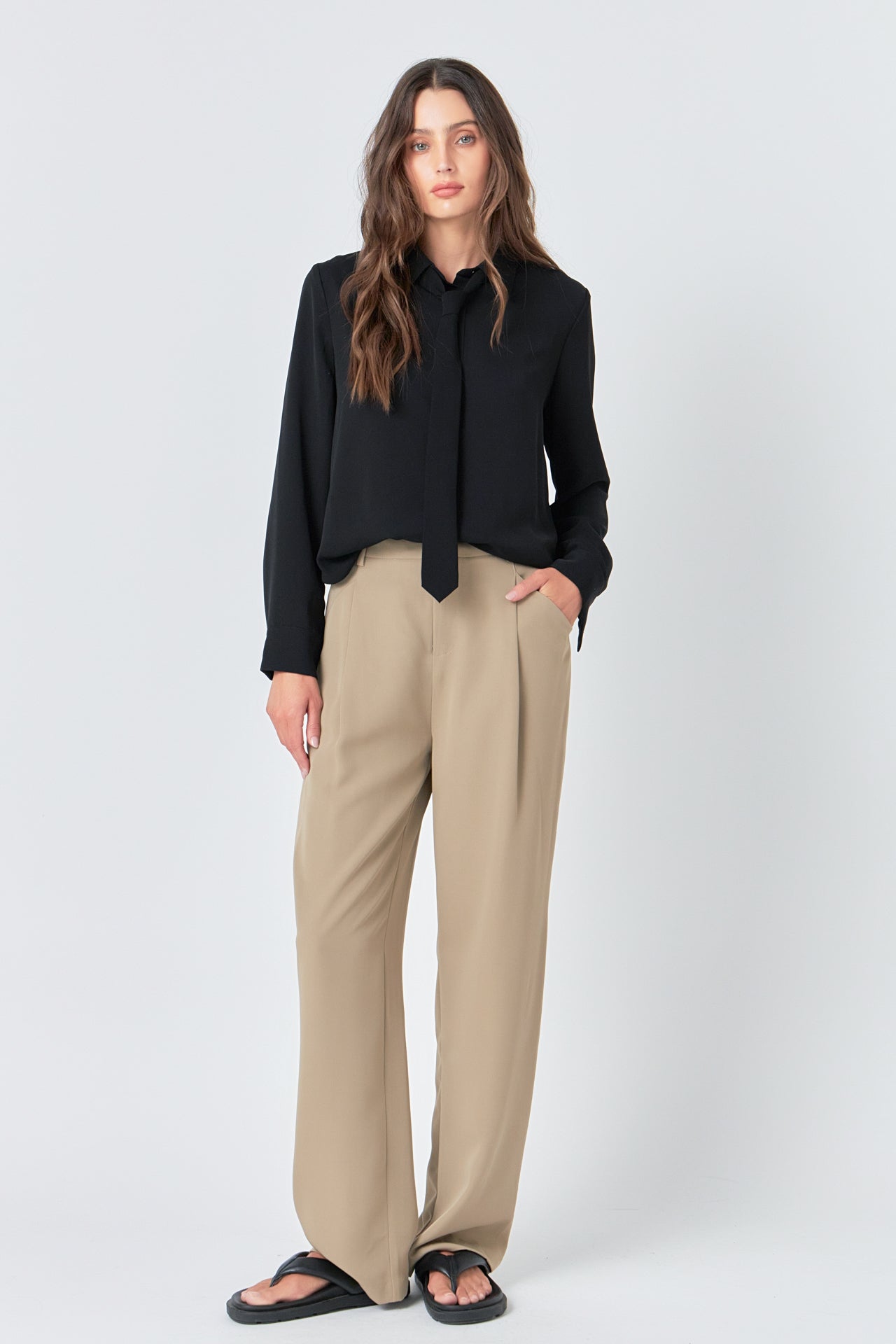 Wide Leg High Waisted Trouser Endless Rose Wide Leg High Waisted Trouser Endless Rose