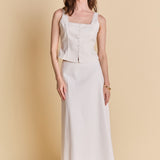 Lace Trim Linen Top
