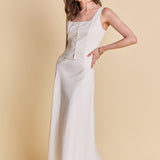 Lace Trim Linen Top