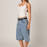Lace Trim Linen Top
