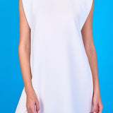 Pearl Collar Sleeveless Mini Dress