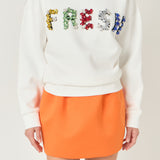 Color Letter Patch Sweatshirt