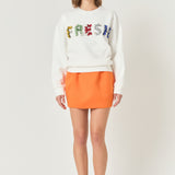 Color Letter Patch Sweatshirt