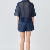 Mesh Net Top with Pockets
