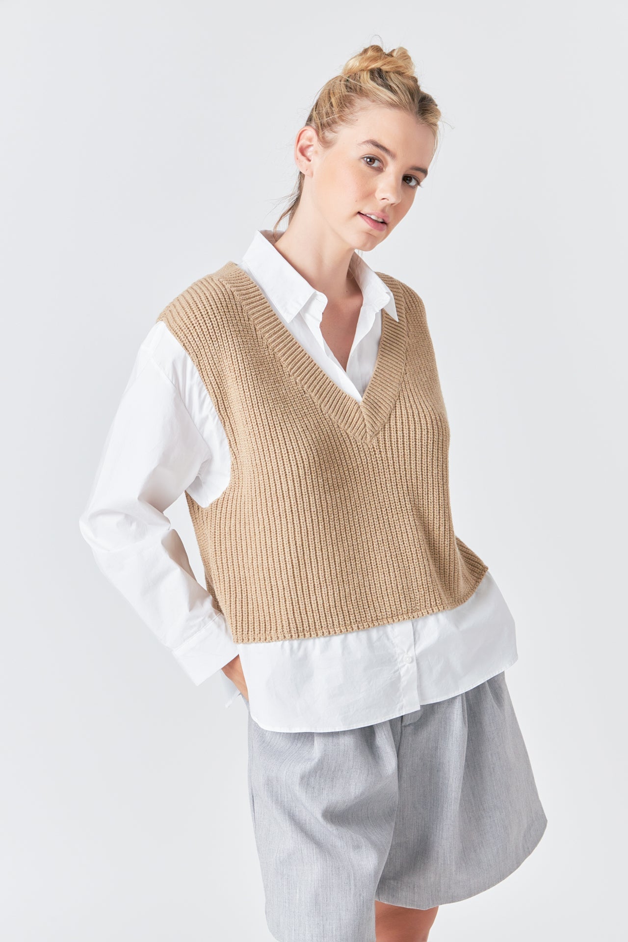 Sweater Over Shirt – Endless Rose