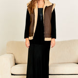 Sherpa Lined Faux Leather Vest