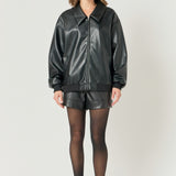 Oversized Faux Leather Jacket