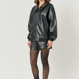 Oversized Faux Leather Jacket