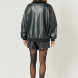 Oversized Faux Leather Jacket