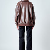 Oversized Faux Leather Jacket