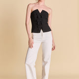 Strapless Bustier Top with Bow