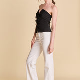 Strapless Bustier Top with Bow