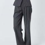 Pinstriped High Waisted Trouser
