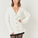 Oversized Cable Knit Cardigan
