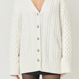 Oversized Cable Knit Cardigan