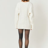 Oversized Cable Knit Cardigan