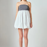 Strapless Balloon Mini Dress