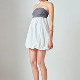 Strapless Balloon Mini Dress