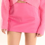 Satin Piping Mini Skirt