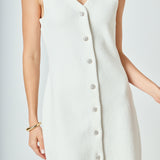 V-Neck A-Line Mini Dress