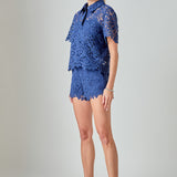 Lace Collared Top