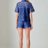 Lace Collared Top