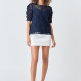 Embroidered Lace Top