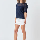 Embroidered Lace Top