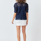 Embroidered Lace Top