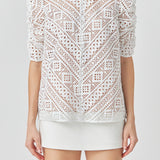 Embroidered Lace Top