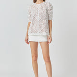 Embroidered Lace Top